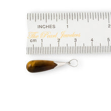 Load image into Gallery viewer, Brown Tiger’s Eye Raindrop Sterling Silver Pendant