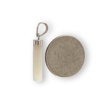 Load image into Gallery viewer, Mother of Pearl Tube Pendant with Plumeria Bale