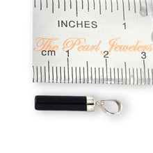 Load image into Gallery viewer, Black Onyx Tube Pendant with Plumeria Bale