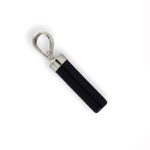 Load image into Gallery viewer, Black Onyx Tube Pendant with Plumeria Bale