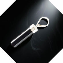 Load image into Gallery viewer, Black Onyx Tube Pendant with Plumeria Bale