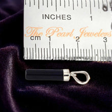 Load image into Gallery viewer, Black Onyx Tube Pendant with Plumeria Bale