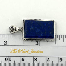 Load image into Gallery viewer, 9220077-Solid-Sterling-Silver-Genuine-Blue-Lapis-Lazuli-Pendant-Necklace