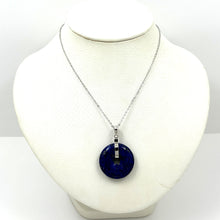 Load image into Gallery viewer, 9220122B-Natural-Blue-Lapis-Lazuli-925-Solid-Sterling-Silver-Pendant-Necklace