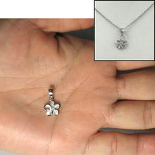 Load image into Gallery viewer, 9230040-Sterling-Silver-925-Hawaiian-Traditional-Plumeria-Cubic-Zirconia-Pendant