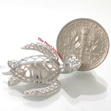 Load image into Gallery viewer, 9230080-Sterling-Silver-High-Polish-Shiny-3D-Hawaiian-Honu-Sea-Turtle-Pendant