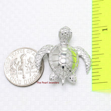 Load image into Gallery viewer, 9230080-Sterling-Silver-High-Polish-Shiny-3D-Hawaiian-Honu-Sea-Turtle-Pendant