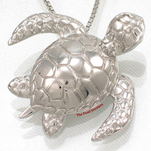 Load image into Gallery viewer, 9230080-Sterling-Silver-High-Polish-Shiny-3D-Hawaiian-Honu-Sea-Turtle-Pendant