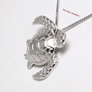 9230080-Sterling-Silver-High-Polish-Shiny-3D-Hawaiian-Honu-Sea-Turtle-Pendant