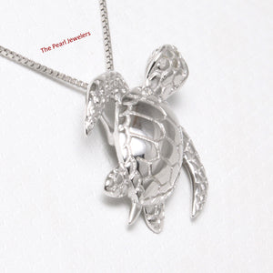 9230080-Sterling-Silver-High-Polish-Shiny-3D-Hawaiian-Honu-Sea-Turtle-Pendant