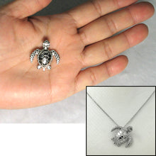 Load image into Gallery viewer, 9230080-Sterling-Silver-High-Polish-Shiny-3D-Hawaiian-Honu-Sea-Turtle-Pendant