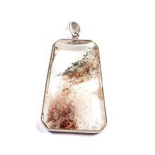 Load image into Gallery viewer, Peach Natural Multi-Inclusion Quartz Crystal .925 Sterling Silver Necklace