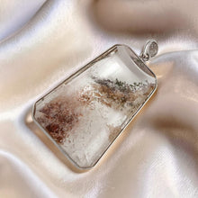 Load image into Gallery viewer, Peach Natural Multi-Inclusion Quartz Crystal .925 Sterling Silver Necklace