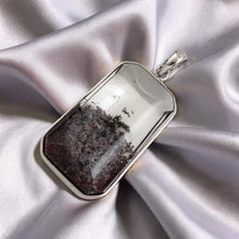 Load image into Gallery viewer, Dark Ash Natural Multi-Inclusion Quartz Crystal Sterling Silver Necklace