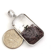 Load image into Gallery viewer, Dark Ash Natural Multi-Inclusion Quartz Crystal Sterling Silver Necklace