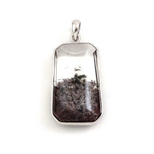 Load image into Gallery viewer, Dark Ash Natural Multi-Inclusion Quartz Crystal Sterling Silver Necklace