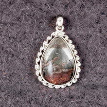 Load image into Gallery viewer, Orange Inclusion Quartz Sterling Silver Pendant
