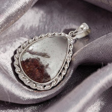 Load image into Gallery viewer, Orange Inclusion Quartz Sterling Silver Pendant