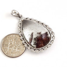 Load image into Gallery viewer, Orange Inclusion Quartz Sterling Silver Pendant