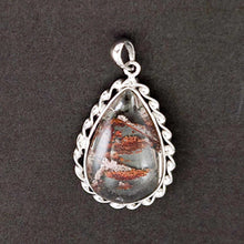 Load image into Gallery viewer, Scenic Orange Ash Quartz Sterling Silver Pendant