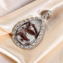 Load image into Gallery viewer, Scenic Orange Ash Quartz Sterling Silver Pendant