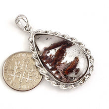 Load image into Gallery viewer, Scenic Orange Ash Quartz Sterling Silver Pendant