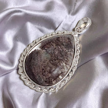 Load image into Gallery viewer, Grey Ash Quartz Crystal Necklace Sterling Silver Pendant