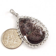Load image into Gallery viewer, Grey Ash Quartz Crystal Necklace Sterling Silver Pendant