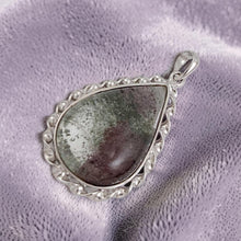 Load image into Gallery viewer, Green Pink Quartz Crystal Sterling Silver Pendant