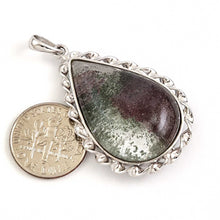 Load image into Gallery viewer, Green Pink Quartz Crystal Sterling Silver Pendant