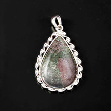 Load image into Gallery viewer, Green Pink Quartz Crystal Sterling Silver Pendant
