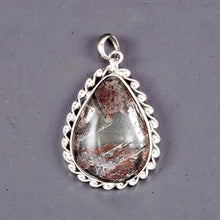 Load image into Gallery viewer, Grey Ash Natural Multi-Inclusion Quartz Crystal Sterling Silver Necklace