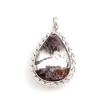 Load image into Gallery viewer, Grey Ash Natural Multi-Inclusion Quartz Crystal Sterling Silver Necklace