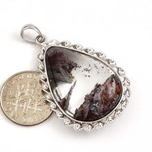 Load image into Gallery viewer, Grey Ash Natural Multi-Inclusion Quartz Crystal Sterling Silver Necklace