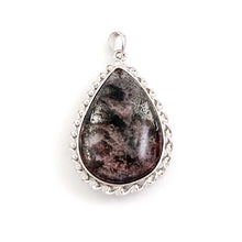 Load image into Gallery viewer, Grey-Pink Natural Multi-Inclusion Quartz Crystal Sterling Silver Necklace