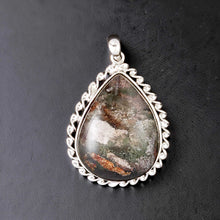 Load image into Gallery viewer, Grey Smoke Natural Multi-Inclusion Quartz Crystal Sterling Silver Necklace