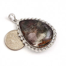 Load image into Gallery viewer, Grey Smoke Natural Multi-Inclusion Quartz Crystal Sterling Silver Necklace