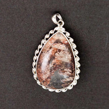 Load image into Gallery viewer, Beige Natural Multi-Inclusion Quartz Crystal Sterling Silver Necklace