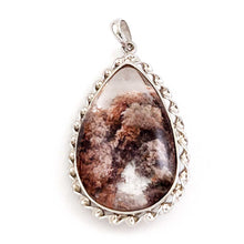 Load image into Gallery viewer, Beige Natural Multi-Inclusion Quartz Crystal Sterling Silver Necklace