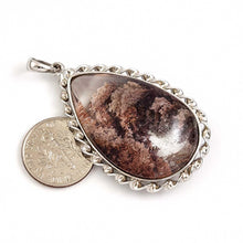 Load image into Gallery viewer, Beige Natural Multi-Inclusion Quartz Crystal Sterling Silver Necklace