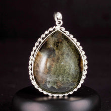 Load image into Gallery viewer, Natural Multi-Inclusion Crystal Cabochon Sterling Silver Pendant