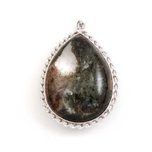 Load image into Gallery viewer, Natural Multi-Inclusion Crystal Cabochon Sterling Silver Pendant