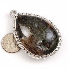 Load image into Gallery viewer, Natural Multi-Inclusion Crystal Cabochon Sterling Silver Pendant