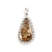 Load image into Gallery viewer, Beige Natural Multi-Inclusion Quartz Crystal Sterling Silver Necklace