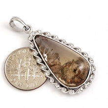 Load image into Gallery viewer, Beige Natural Multi-Inclusion Quartz Crystal Sterling Silver Necklace
