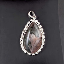 Load image into Gallery viewer, Grey Natural Multi-Inclusion Quartz Crystal Sterling Silver Necklace