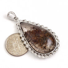Load image into Gallery viewer, Brown Red Scenic Quartz Crystal Sterling Silver Pendant