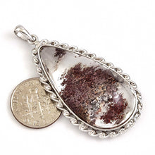 Load image into Gallery viewer, Brown-Grey Natural Multi-Inclusion Quartz Crystal Sterling Silver Necklace