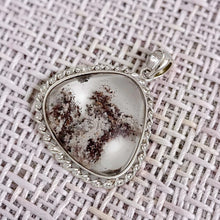 Load image into Gallery viewer, White-Pink Natural Multi-Inclusion Quartz Crystal Sterling Silver Necklace