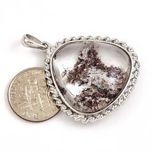 Load image into Gallery viewer, White-Pink Natural Multi-Inclusion Quartz Crystal Sterling Silver Necklace